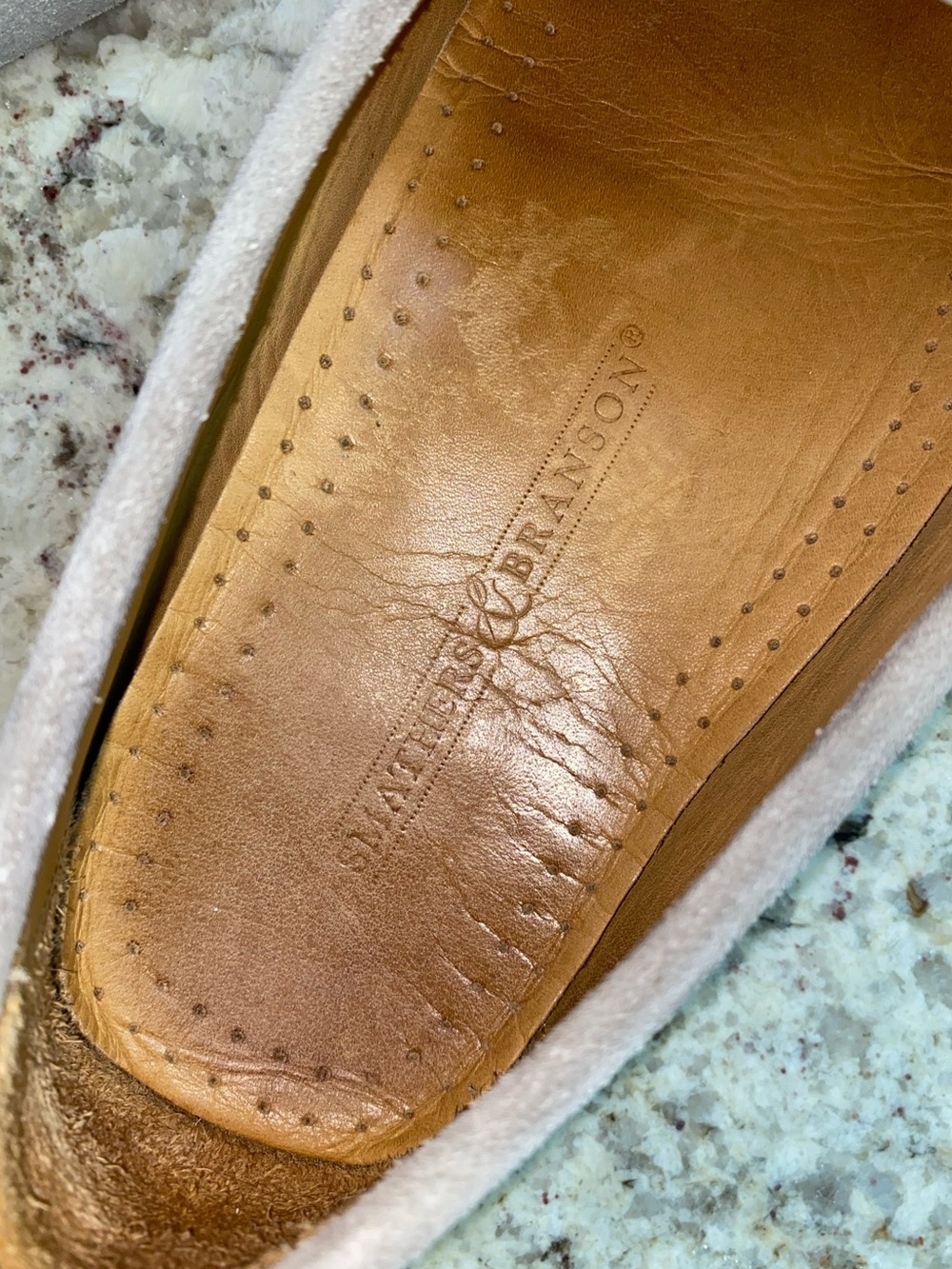 Smathers & Branson $245 Surcingle Driving Shoes Navy-Forest Smoke Suede 11 EUC - Picture 7 of 14